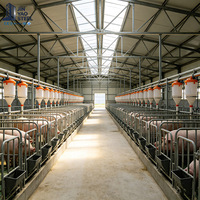 Structure en acier léger préfabriquée au design galvanisé moderne pour abri de bétail, abri pour bovins, abri pour moutons, poulailler