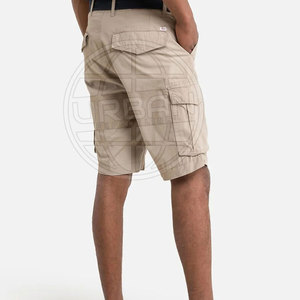 Marque privée Short cargo sportif pour homme 100% coton avec taille élastique et multi-poches de couleur unie à vendre - Product Image 3