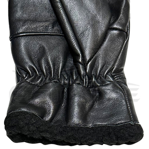 Gants en cuir de mouton noir, doublure isolante résistante, approvisionnement en vrac, OEM, gants d'hiver pour hommes pour temps froid - Product Image 6