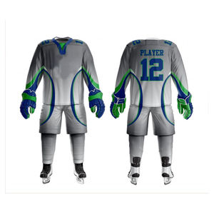 Uniforme de Hockey sobre Hielo de Todos los Tamaños, Hecho a Medida, 100% Poliéster, Secado Rápido, Transpirable, Antibacteriano, Servicio OEM, Uniforme de Hockey sobre Hielo al por Mayor - Product Image 3