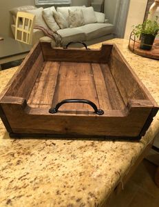 BANDEJA IMPRESA DE MADERA SHAKARPUR MEJOR CALIDAD TALLADA Forma cuadrada disponible y artesanía de la India mejor muestra Venta caliente - Product Image 2