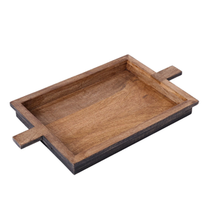 ถาดไม้อะคาเซียถาดเสิร์ฟชากาแฟถาดสี่เหลี่ยมผืนผ้าปรับแต่งได้หรูหรา - Product Image 6