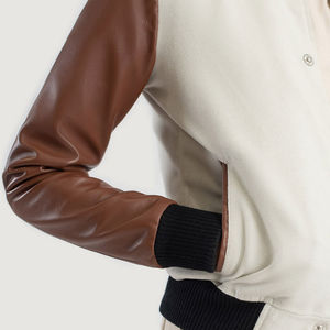 Chaqueta Universitaria de Mujer de la Mejor Calidad, Nueva Llegada, Material de Algodón y Lana, Transpirable, Piel de Oveja para Adultos - Product Image 6