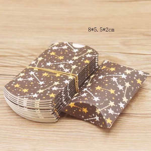 Caja de regalo de papel Kraft almohada caja de dulces Paquete de boda de grageas Baby Shower Regalo de Cumpleaños galletas tuerca cajas de embalaje - Product Image 5