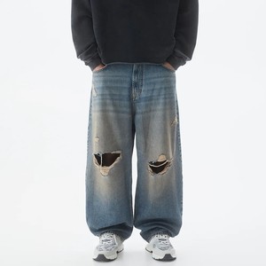 Men Women Wide Leg Loose Wide Leg <b>Baggy</b> Denim Pant for Men High Quality Denim Manufacture in Pakistan - Product Image 1