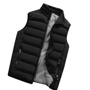 Veste matelassée sans manches pour homme, décontractée, d'hiver, très vendue, de qualité supérieure, imperméable, fermeture éclair, multi-poches, noire - Product Image 6