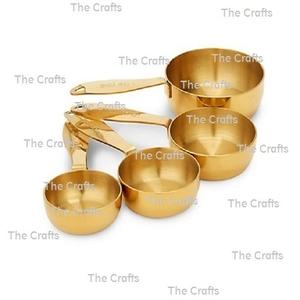 ถ้วยตวงในโรงแรมและร้านอาหารสีทองทองเหลืองถ้วยวัดขนาดแตกต่างกัน - Product Image 2