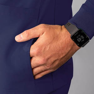 Chaqueta quirúrgica de diseño clásico para hombre con cremallera frontal completa Chaqueta quirúrgica para hombre con costuras de alta calidad - Product Image 4