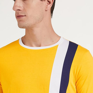 เสื้อยิมผู้ชายผ้าฝ้าย 100% น้ำหนักเบา คุณภาพสูง ปรับแต่งได้ ระบายอากาศดี แขนสั้น คอกลม ลายพิมพ์แบบซับลิเมชั่น ดีไซน์เรียบง่าย - Product Image 4