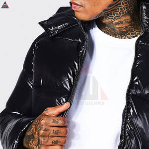 Best Selling New Men's Winter Canvas <b>Thin</b> <b>Puffer</b> <b>Jacket</b> with Front Logo Lightweight & Warm - Product Image 2