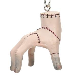 Llavero 3D de dibujos animados de Miércoles, con diseño de mano fría, de PVC y cuero de silicona, tipo mosquetón, para fans del anime - Product Image 4