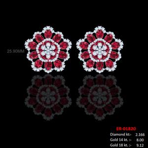 Privaa Jewels - Pendientes de Diamantes Naturales de 14 Quilates, Certificados por IGI, Color Ef, Corte Brillante, 2.16 Quilates, Joyería Fina, Pendientes de Lujo para Mujer - Product Image 3