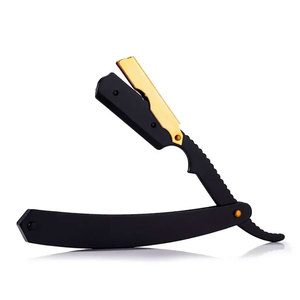 Maquinilla de afeitar profesional de borde recto de acero inoxidable antioxidante para salones de peluquería, herramienta de aseo más vendida para barberos - Product Image 3