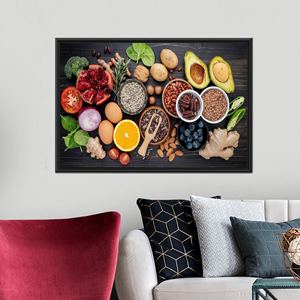 Arte moderno impreso en lienzo: decoración de pared vibrante con motivos de especias para una vida contemporánea, 1 pieza: con marco negro - Product Image 1