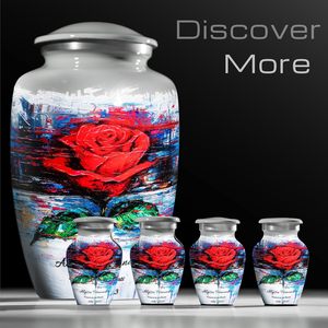 Urnas Personalizadas para Cenizas Humanas Urna de Cremación de Flores Funeral para Cenizas para Mujer Hombre Urna Decorativa de Rosas de Gran Tamaño Personalizado - Product Image 5