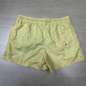 กางเกงขาสั้นเดินชายหาดของผู้ชายเอวกลางแบบลำลองสีฮิตขายดีออนไลน์ผ้าแคนวาสย้อมสีล้วนระบายอากาศได้ดี - Product Image 5