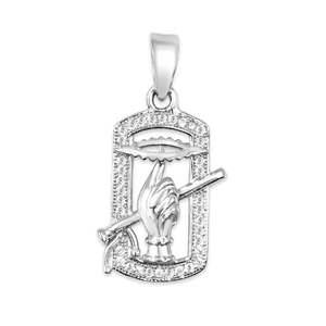 Colgante Religioso Hecho a Mano de Plata 925 con Diseño de Flauta del Dios Krishna - Product Image 2