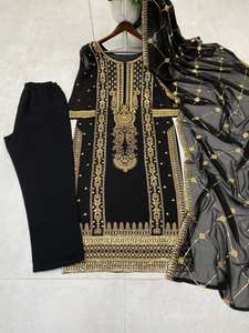 Top tradicional indio y pakistaní de tendencia de diseñador elegante de alta calidad con pantalón bordado de secuencia Dupatta - Product Image 3