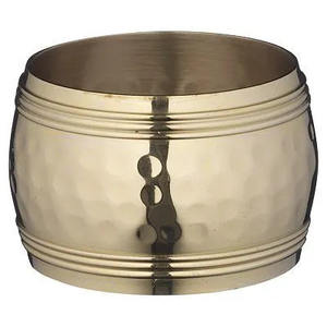 Servilletero de Metal dorado antiguo con diseño de forro, forma redonda para cenas, fiestas, Decoración de mesa de comedor, servilletero - Product Image 2