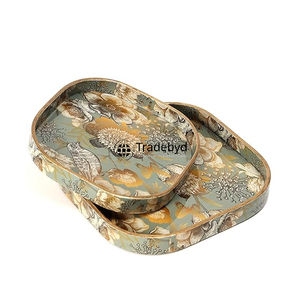 Bandeja de madera MDF duradera Tradebyd Bandeja de servicio moderna para mesa de centro de cocina y comedor - Product Image 3