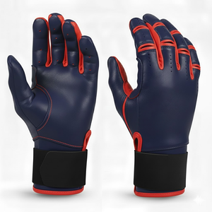 Guantes de Bateo de Béisbol Profesionales de Cuero Vacuno de Alta Durabilidad y Ligeros con Correa de Muñeca Ajustable, Marca Privada OEM - Product Image 6