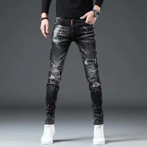 Pantalones vaqueros elásticos sueltos de negocios personalizados de fábrica para hombre, pantalones vaqueros rectos informales formales de talla grande para hombre al por mayor - Product Image 4