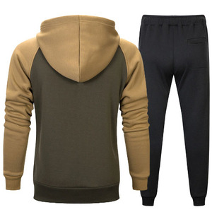 Chándal de Dos Piezas para Hombre, Conjunto de Ropa Deportiva, Jersey con Capucha y Pantalón, 100% Algodón Transpirable, Colores de Contraste Personalizados, Novedad - Product Image 4