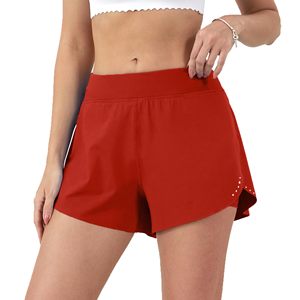 Haute qualité séchage rapide Polyester entraînement taille élastique avec poches femmes Shorts Sport course Fitness Shorts pour femmes - Product Image 1