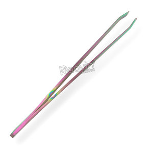 Pinzas para cejas con punta inclinada de acero inoxidable de belleza con peine Pinzas para desplumar moldeadoras de cejas afiladas sólidas - Product Image 2