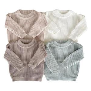 Hot Bán Sang Trọng Bông Mùa Đông Ấm Áp Cổ Điển Unisex Rắn Trẻ Sơ Sinh Bé Trai Trẻ Em Cậu Bé Cô Gái Chunky Đan Áo Len - Product Image 5