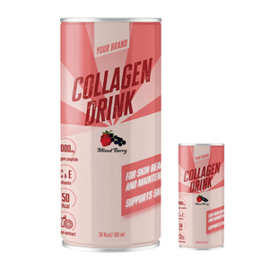 Private Label 185ml Canned <b>Collagen</b> Supplement Mixed Berry Flavor Low Calorie Oral <b>Liquid</b> Beauty Product OEM ODM Beverage - Product Image 1