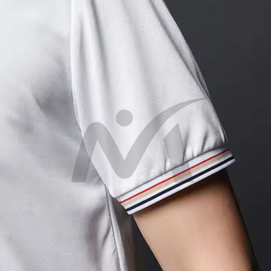 Cómodo algodón de secado rápido para hombre para polo con logotipo personalizado patrón sólido manga corta para deportes Oficina viajes al aire libre - Product Image 5