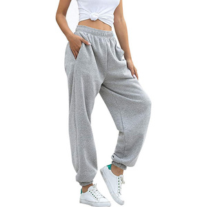 Tout nouveau femmes vêtements course Plus dames survêtement pantalon femmes coton polaire décontracté Sport entraînement Baggy pantalons de survêtement - Product Image 5