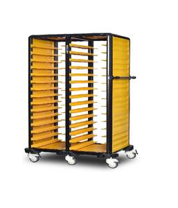 Gastrolley G.ST.150.D.2 Bandeja de servicio Doble Trolley Material de ratán con dos bandejas convenientes para servir - Product Image 1