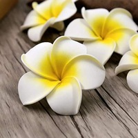 Busa palsu besar buatan Frangipani Champa pantai Hawaii bunga mengambang air pohon kuil bunga Plumeria untuk acara Dekorasi Rumah