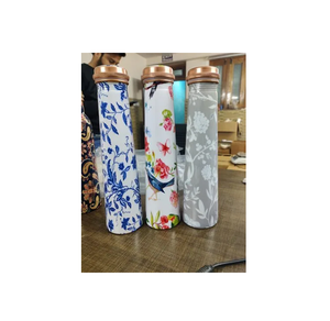 Diseño estándar Flor Impreso Botella de cobre Accesorios para bebidas de agua Productos de bajo precio - Product Image 2