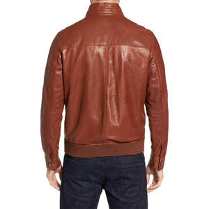 แจ็กเก็ตหนังผู้ชายแบบมีซิปรูดซิปขนาดใหญ่พิเศษเสื้อแจ็กเก็ตหนังผู้ชายแฟชั่นลำลองรุ่นใหม่ - Product Image 3