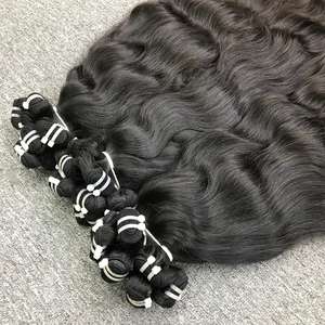 ช่อผมแท้หยิกจากเวียดนามสีน้ำตาลเข้มสีดำสำหรับผู้หญิงมัดผมด้วยผ้าลูกไม้หนาแน่น150% - Product Image 4