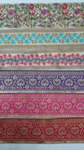 Fait sur mesure en paisley & floral conçu lacets brodés à la machine dans divers modèles & couleurs pour robes de mariée - Product Image 3