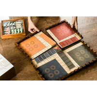 Jeu de Ludo en bois de grande qualité, pièces faites à la main, finition personnalisée, plateau de jeu coloré pour enfants et adultes, logo personnalisé Prisma