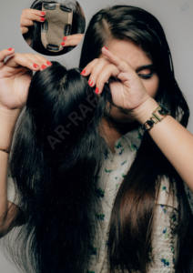 Oferta 2023: Tupé de Cabello Remy Liso de Lujo Oflyhair con Base de Seda, Cierre Negro para Mujeres, Cabello Chino, 120%-130% de Densidad - Product Image 3