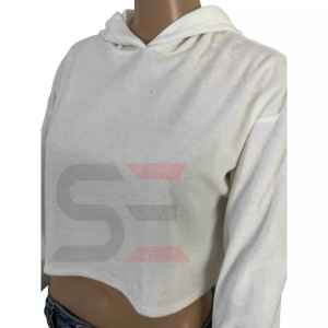 Wholesale <b>Women</b> Solid Plain Cropped <b>Hoodie</b> Casual Wear Hot Girls Slim Fit Pullover <b>Hoodie</b> in All Colors and Sizes With Plus Size - Product Image 6