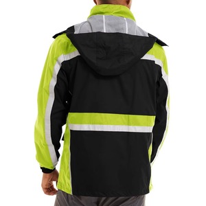 Vêtements de travail Veste haute visibilité pour homme avec logos personnalisés Veste de sécurité réfléchissante haute visibilité Veste de sécurité de sécurité imperméable à fermeture éclair - Product Image 6