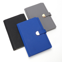 Nouveaux carnets professionnels multifonctions créatifs en cuir PU A5 à grain vertical avec boucle magnétique