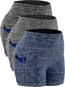 Shorts de sport tendance pour femmes avec nœud et bouton, haute élasticité, coupe ajustée, écologiques, séchage rapide, vêtements de sport pour la remise en forme - Product Image 6