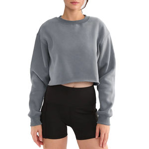 2025 Sudadera corta de último diseño hecha a medida, ropa de invierno transpirable, Sudadera corta para mujer - Product Image 2