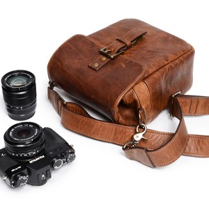 กระเป๋าแมสเซ็นเจอร์หนังแท้ย้อนยุคสุดหรูสำหรับผู้ชายและผู้หญิงกระเป๋าคาดลำตัวแบบลำลองพร้อมซิปปิดคุณสมบัติทนทาน - Product Image 6