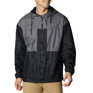 Veste d'hiver légère vierge avec logo personnalisé Veste coupe-vent imperméable à glissière complète pour hommes - Product Image 1