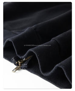 Sweat à capuche zippé personnalisé en tissu chiné délavé à l'acide, effet vieilli, délavé au soleil, en molleton épais double zip pour homme - Product Image 5