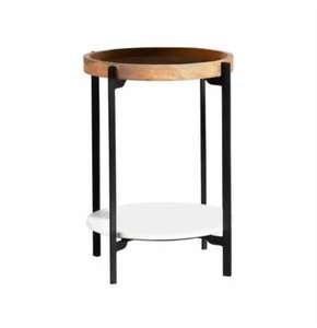 High Quality Living Room Modern Set of Wooden Top <b>Rectangle</b> Shape Metal Frame <b>Side</b> <b>Tables</b> - Product Image 4